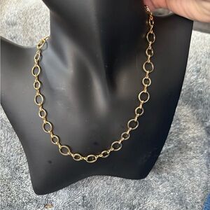 Oshena Gold-Tone Open Circle Link Necklace NWT